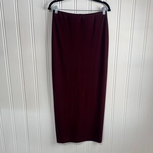 SYMPLI Burgundy Pencil Style Maxi Skirt Size 8